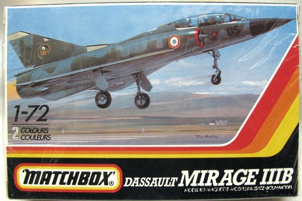 Matchbox 1/72 Dassault Mirage IIIB Two Seater -  328 Centre d'Instruction Bordeaux 1981 / 16th and 17th Staffeln Surveillance Wing Swiss Air Force Payerne 1979, PK44 plastic model kit